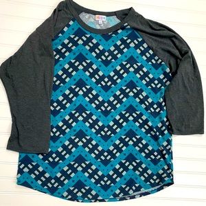 Gently Worn XL 3/4 Sleeve Baseball Style LuLaRoe Randy